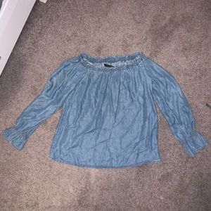 Denim off the shoulder top